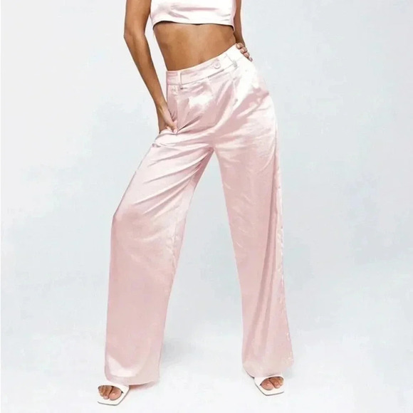 PRINCESS POLLY Huxley Pants Dusty Pink - Picture 1 of 8